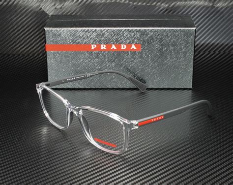 clear frame glasses prada